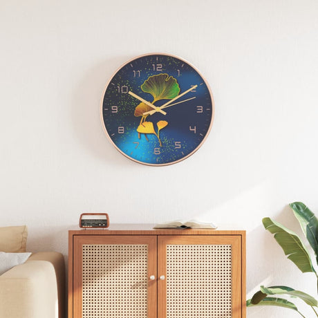 Vidaxx horloge murale ø29,5 cm polystyrène et verre doré et bleu