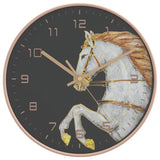 Vidaxx horloge murale ø29,5 cm polystyrène et verre doré et blanc