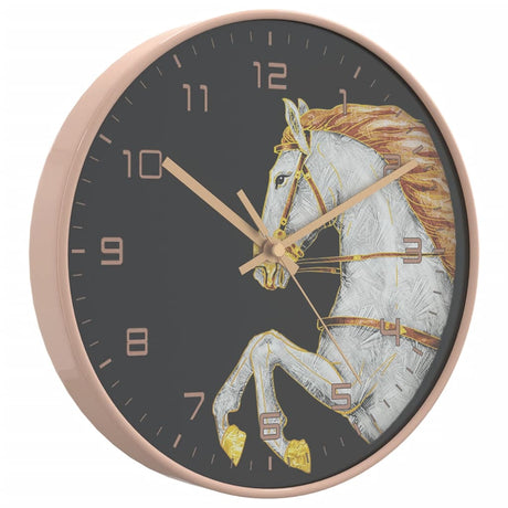 Vidaxx horloge murale ø29,5 cm polystyrène et verre doré et blanc
