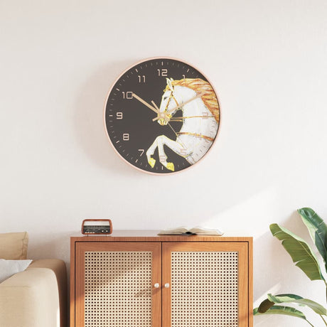Vidaxx horloge murale ø29,5 cm polystyrène et verre doré et blanc