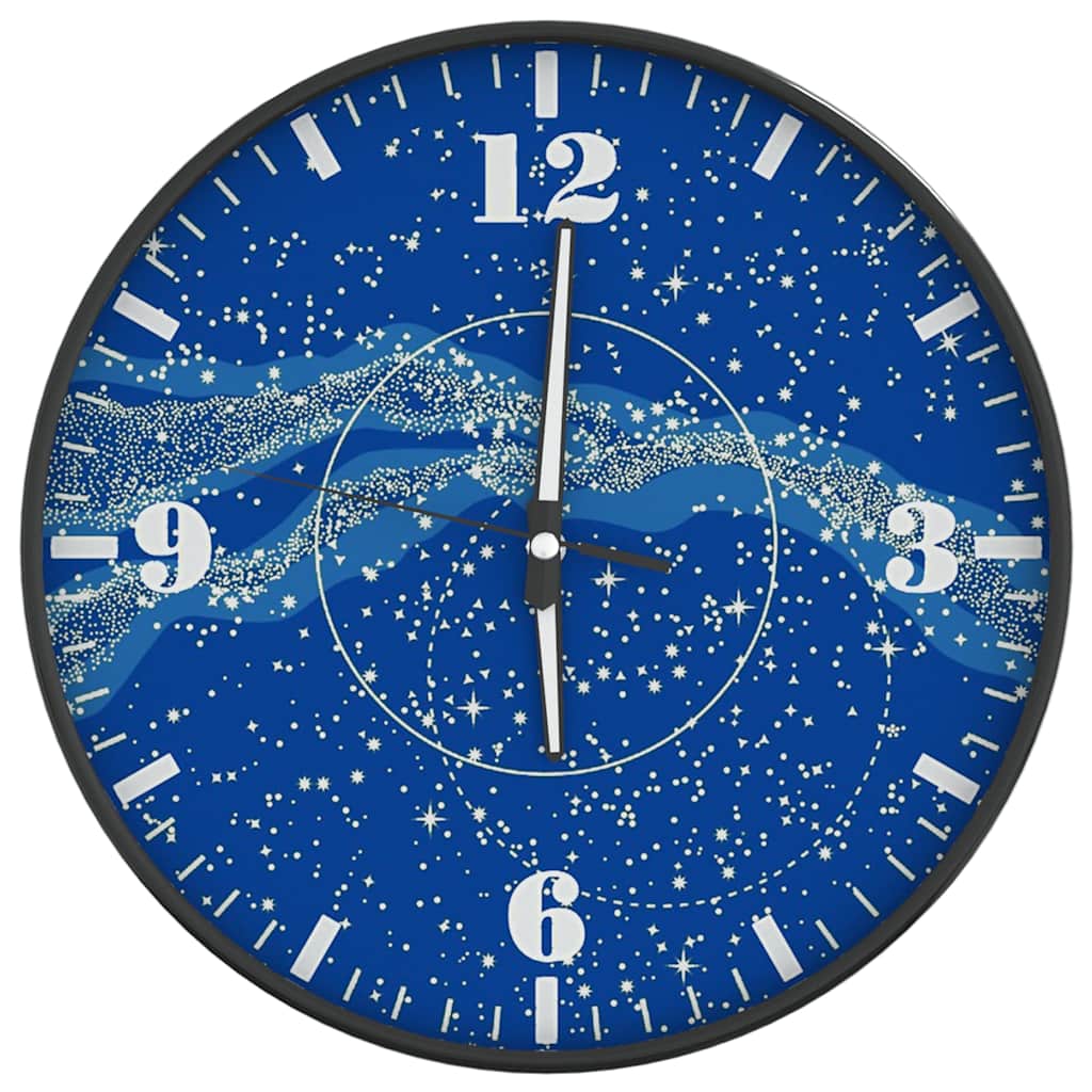 VidaXL horloge murale avec cadran et aiguilles lumineux ø30 cm bleu