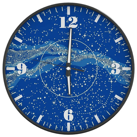 VidaXL horloge murale avec cadran et aiguilles lumineux ø30 cm bleu