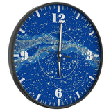 VidaXL horloge murale avec cadran et aiguilles lumineux ø30 cm bleu