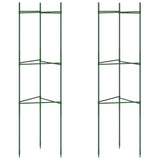 Vidaxl cage à tomates 2 pcs 116 cm acier et polypropylène