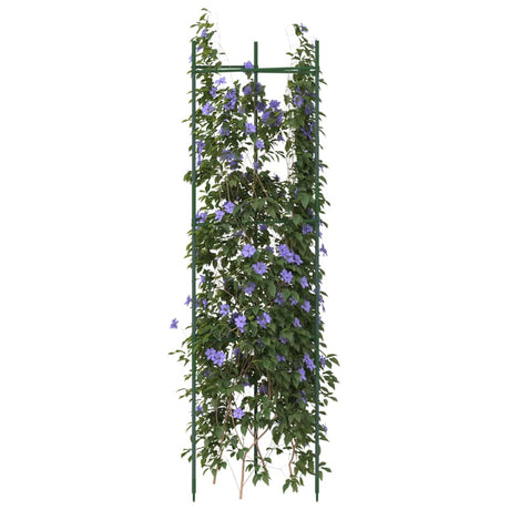 Vidaxl cage à tomates 2 pcs 116 cm acier et polypropylène