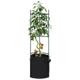 Vidaxl cage à tomates avec sac à plantes 2 pcs 116 cm acier et polypropylène