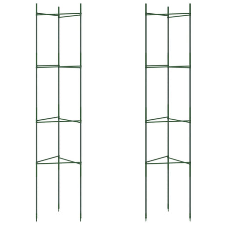 Vidaxl cage à tomates 2 pcs 154 cm acier et polypropylène