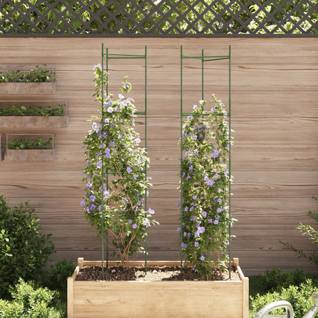 Vidaxl cage à tomates 2 pcs 154 cm acier et polypropylène
