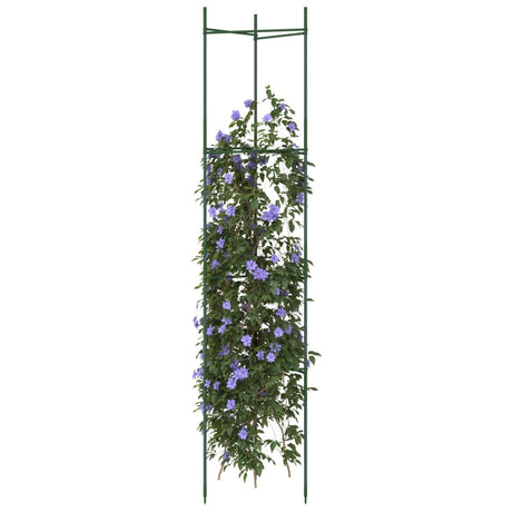 Vidaxl cage à tomates 2 pcs 154 cm acier et polypropylène