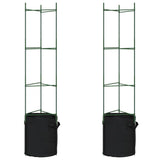 Vidaxl cage à tomates avec sac à plantes 2 pcs 154 cm acier et polypropylène