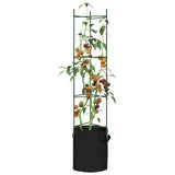 Vidaxl cage à tomates avec sac à plantes 2 pcs 154 cm acier et polypropylène