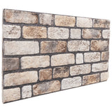 VidaXL panneaux muraux 10 pcs 3d 100x50 cm eps marron clair