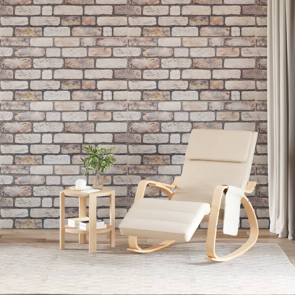 VidaXL panneaux muraux 10 pcs 3d 100x50 cm eps marron clair