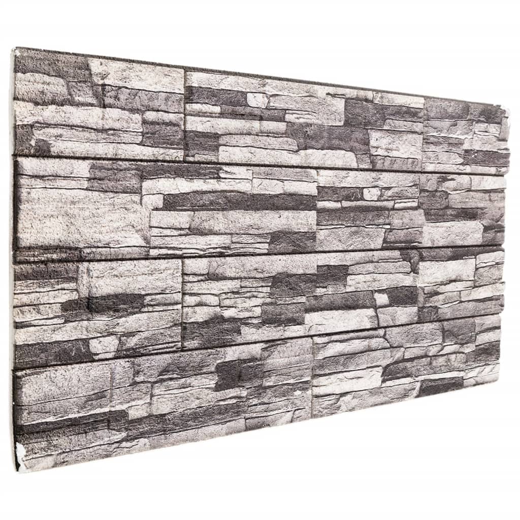 VidaXL panneaux muraux 10 pcs 3d 100x50 cm eps gris clair