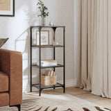 Vidaxx étagère de rangement avec plateau en verre transparent 40x30x95 cm en acier