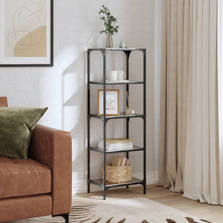 Vidaxx étagère de rangement avec plateau en verre noir 40x30x123 cm en acier