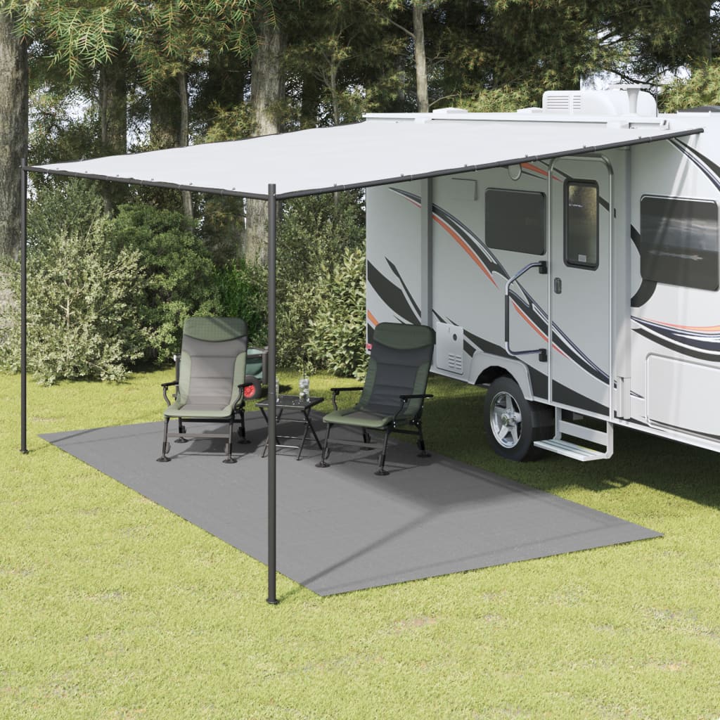 Tapis de tente Vidaxxl 5x2,5 m anthracite