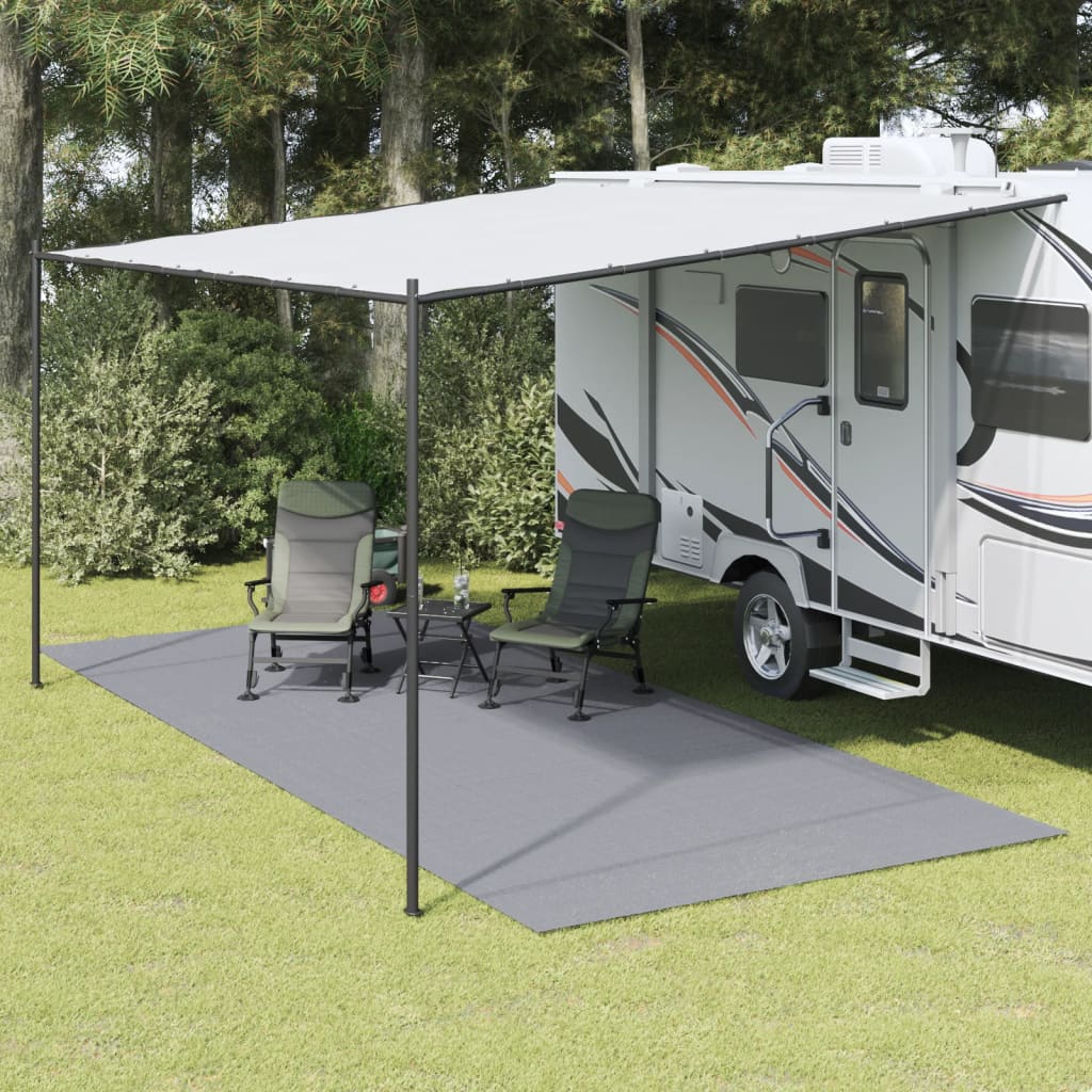 Tapis de tente Vidaxxl 5x2,5 m gris clair