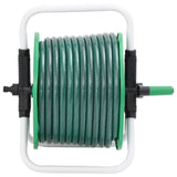 Enrouleur de tuyau autoportant Vidaxl avec tuyau PVC vert de 20 m