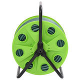 Enrouleur de tuyau autoportant Vidaxl avec tuyau PVC vert de 20 m