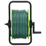 Enrouleur de tuyau Vidaxl avec tuyau de 30 m sur pied PVC vert