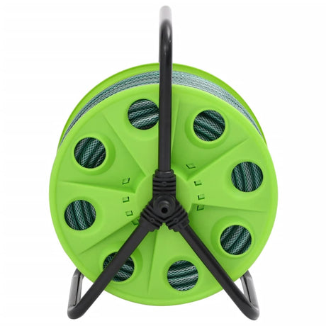 Enrouleur de tuyau Vidaxl avec tuyau de 30 m sur pied PVC vert