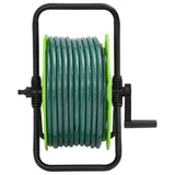 Enrouleur de tuyau autoportant Vidaxl avec tuyau vert PVC de 50 m
