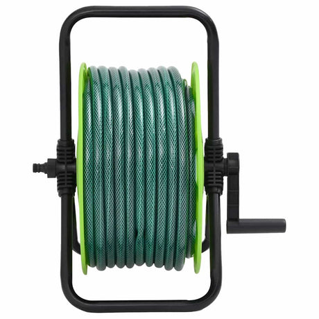 VidaXL Enrouleur de tuyau avec kit de raccord de tuyau 0,75 20 m autoportant PVC vert