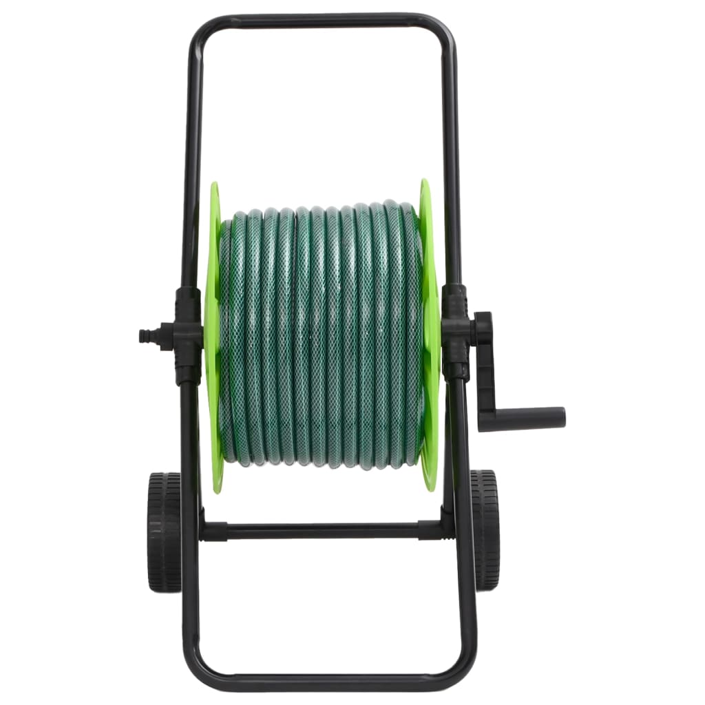Chariot enrouleur Vidaxl avec tuyau PVC vert 50 m