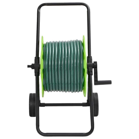 VidaXL Chariot enrouleur de tuyau et kit de raccord de tuyau 0,75 debout 20 m PVC vert