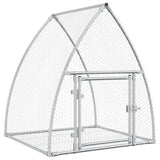 Clapier à lapin Vidaxxl 100x105x120 cm acier galvanisé argenté