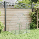 Clapier à lapin Vidaxxl 100x105x120 cm acier galvanisé argenté