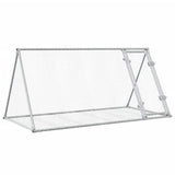 Clapier à lapin Vidaxxl 200x105x91 cm acier galvanisé argenté