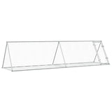 Clapier à lapin Vidaxxl 400x105x91 cm acier galvanisé argenté