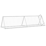 Clapier à lapin Vidaxxl 400x105x91 cm acier galvanisé argenté