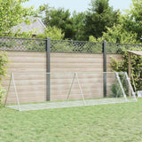 Clapier à lapin Vidaxxl 400x105x91 cm acier galvanisé argenté