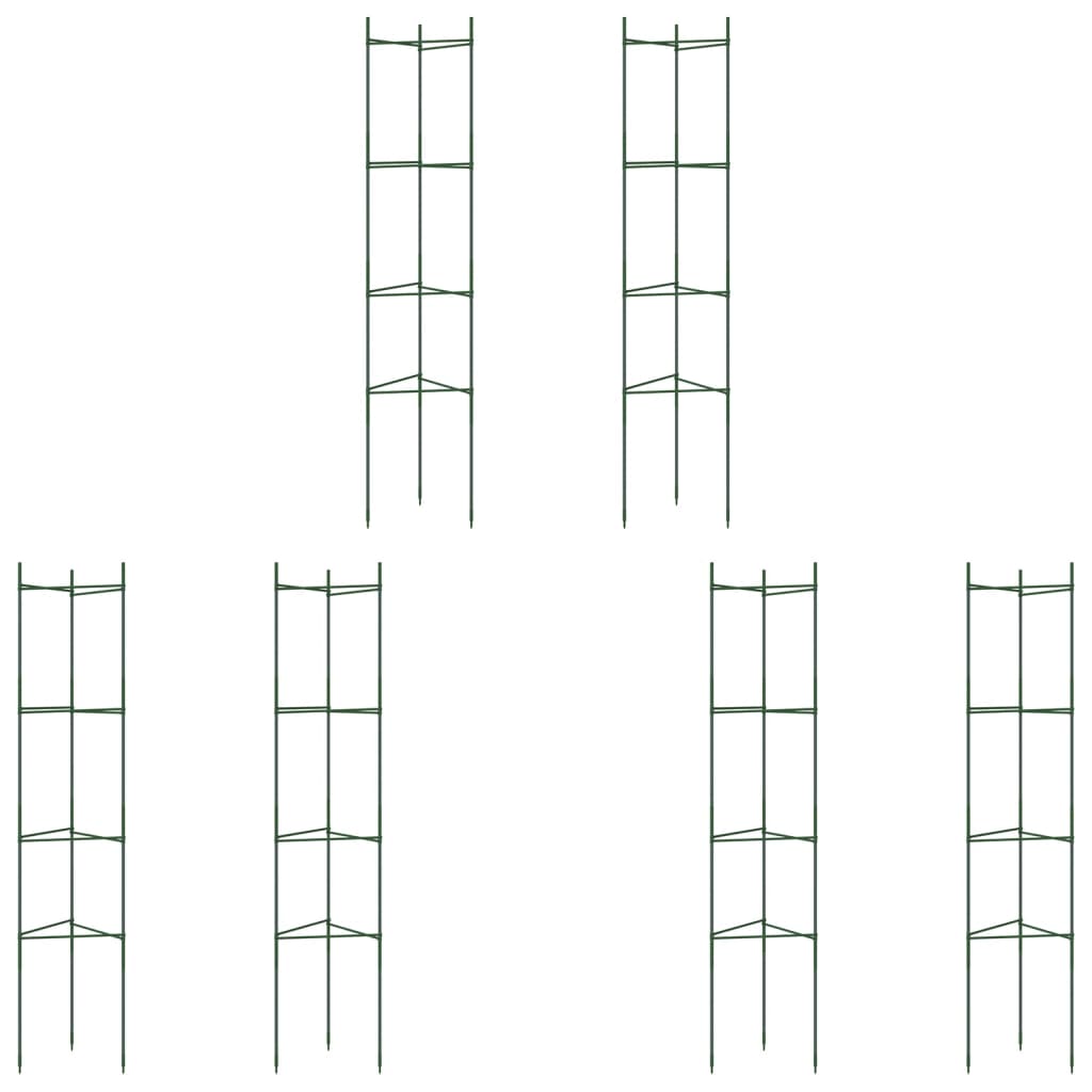 Vidaxl cage à tomates 6 pcs 154 cm acier et polypropylène