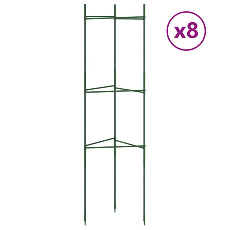 VidaXL Cages à tomates 8 pcs 116 cm acier et polypropylène