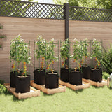 VidaXL Cages à tomates avec sac à plantes 8 pcs 116 cm acier et polypropylène