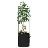 VidaXL Cages à tomates avec sac à plantes 8 pcs 116 cm acier et polypropylène
