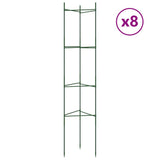 Vidaxl cage à tomates 8 pcs 154 cm acier et polypropylène