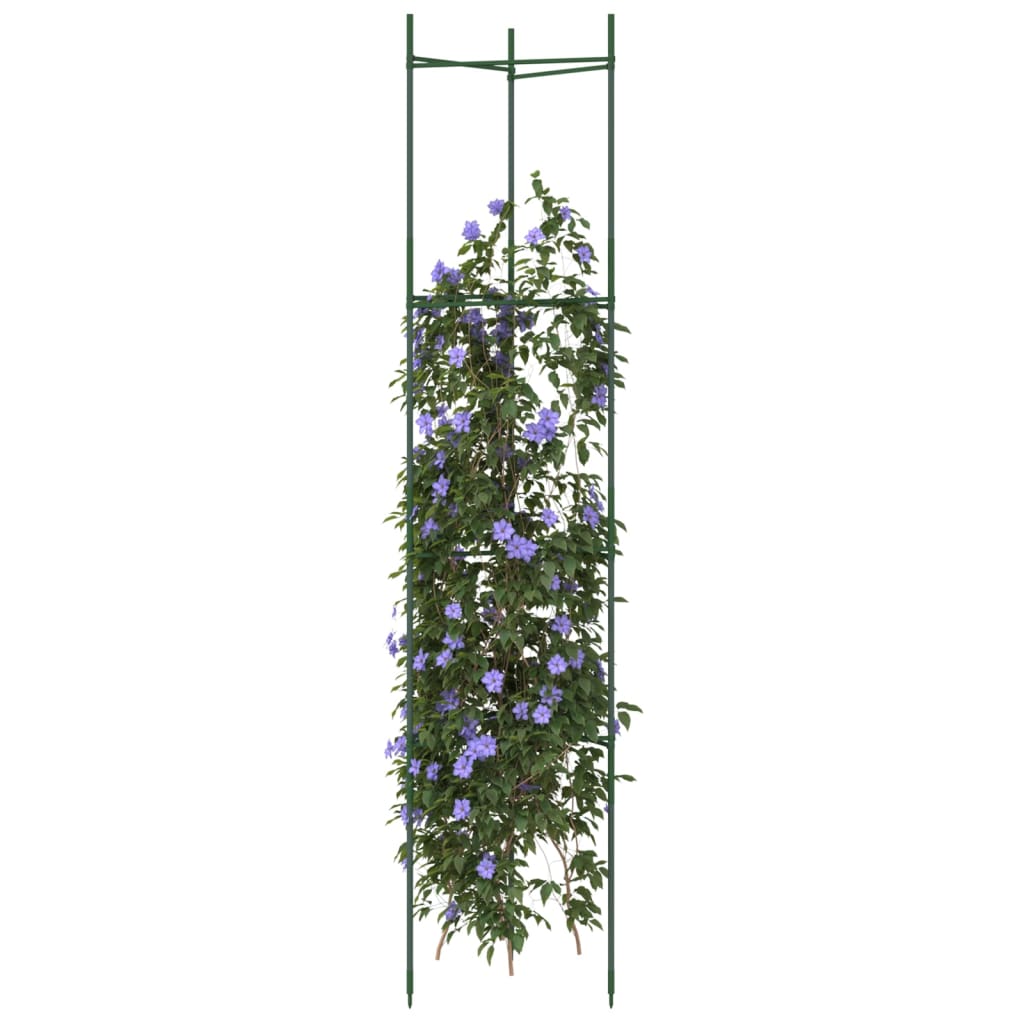 Vidaxl cage à tomates 8 pcs 154 cm acier et polypropylène