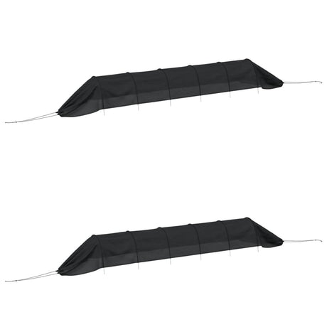 VidaXL Tunnels de culture 2 pcs acier et polyéthylène noir