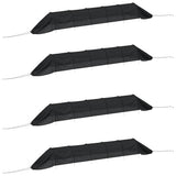 VidaXL Tunnels de culture 4 pcs acier et polyéthylène noir