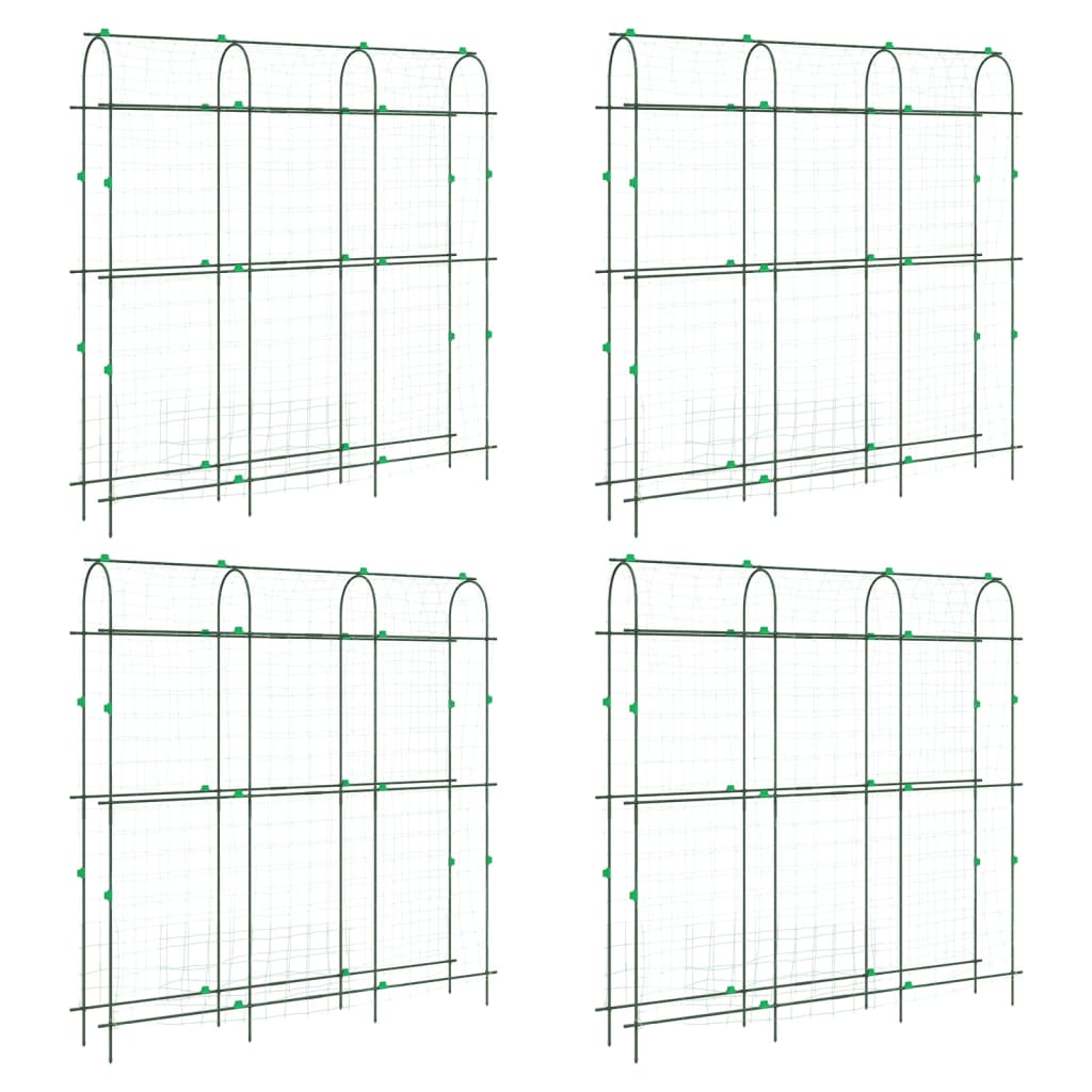 VidaXL Plantenklimrekken 4 st U-frame staal