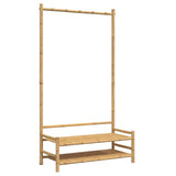 VidaXL portant à vêtements avec étagères 103x40x183 cm bambou