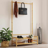 VidaXL portant à vêtements avec étagères 103x40x183 cm bambou