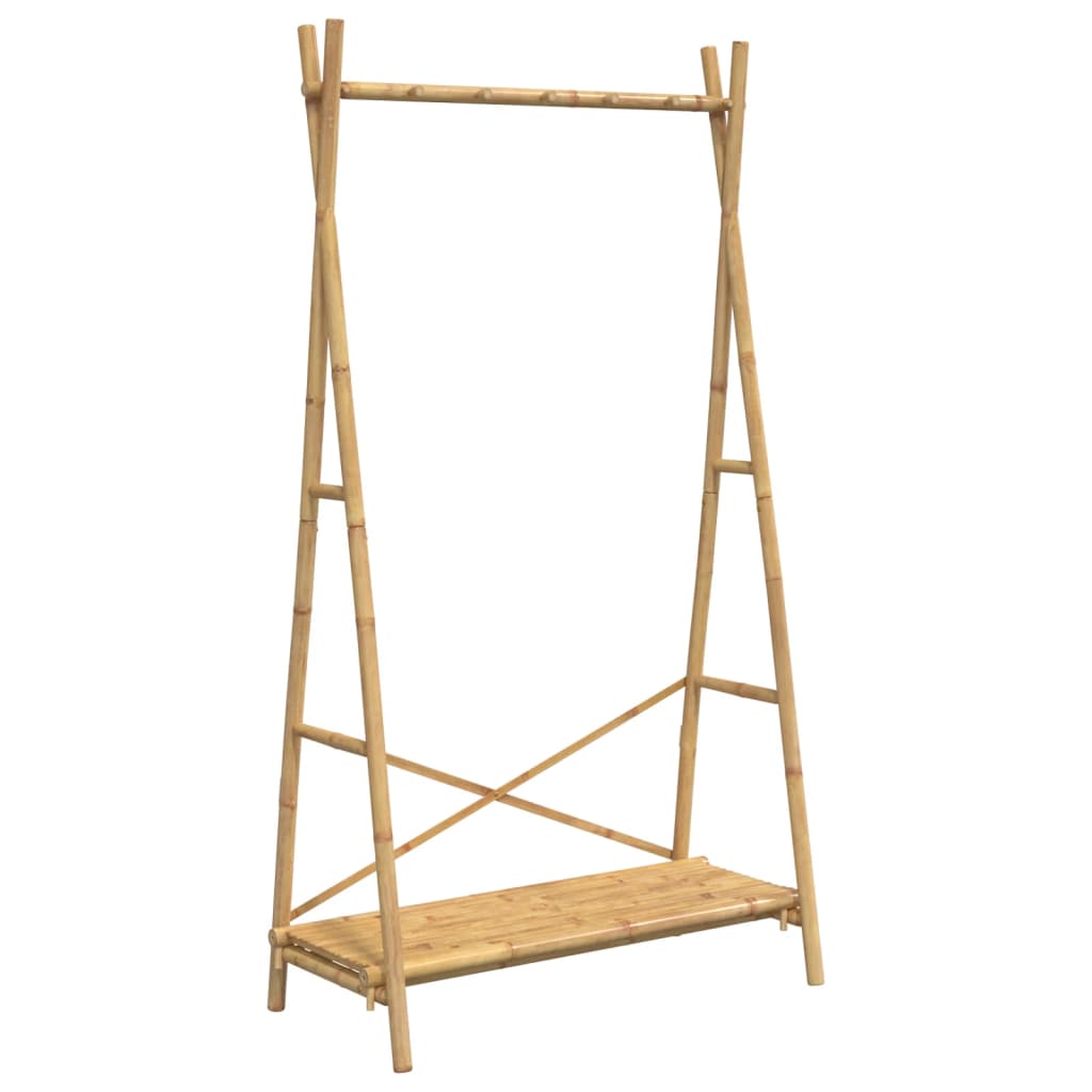 Vidaxx portant à vêtements avec étagère 102x50x190 cm bambou