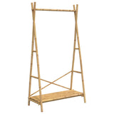 Vidaxx portant à vêtements avec étagère 102x50x190 cm bambou