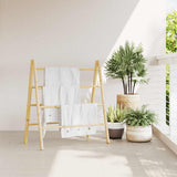 Vidaxx échelle à serviettes avec 4 échelons 90x50x100 cm bambou